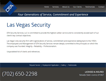 Tablet Screenshot of dtasecurityservices.com